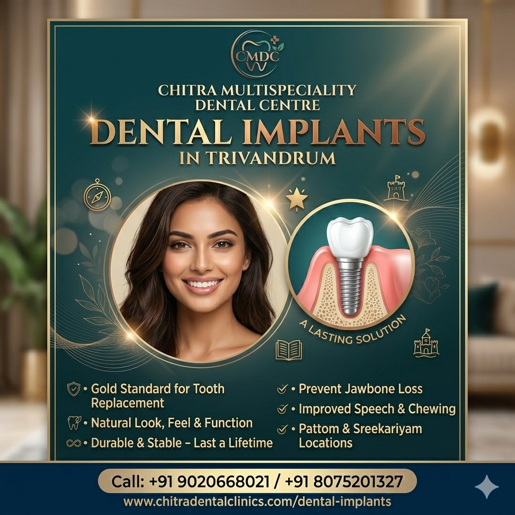 Best Dental Implants in Trivandrum – Chitra Multispeciality Dental Centre