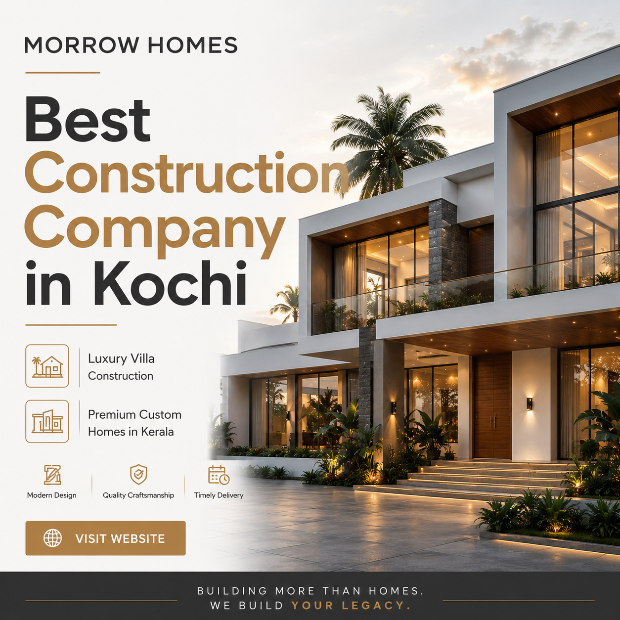 Premium Custom Home Construction in Trivandrum
