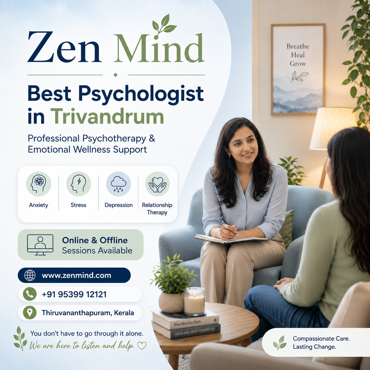 Best Psychologist in Trivandrum | Trusted Mental Health Support in Kerala