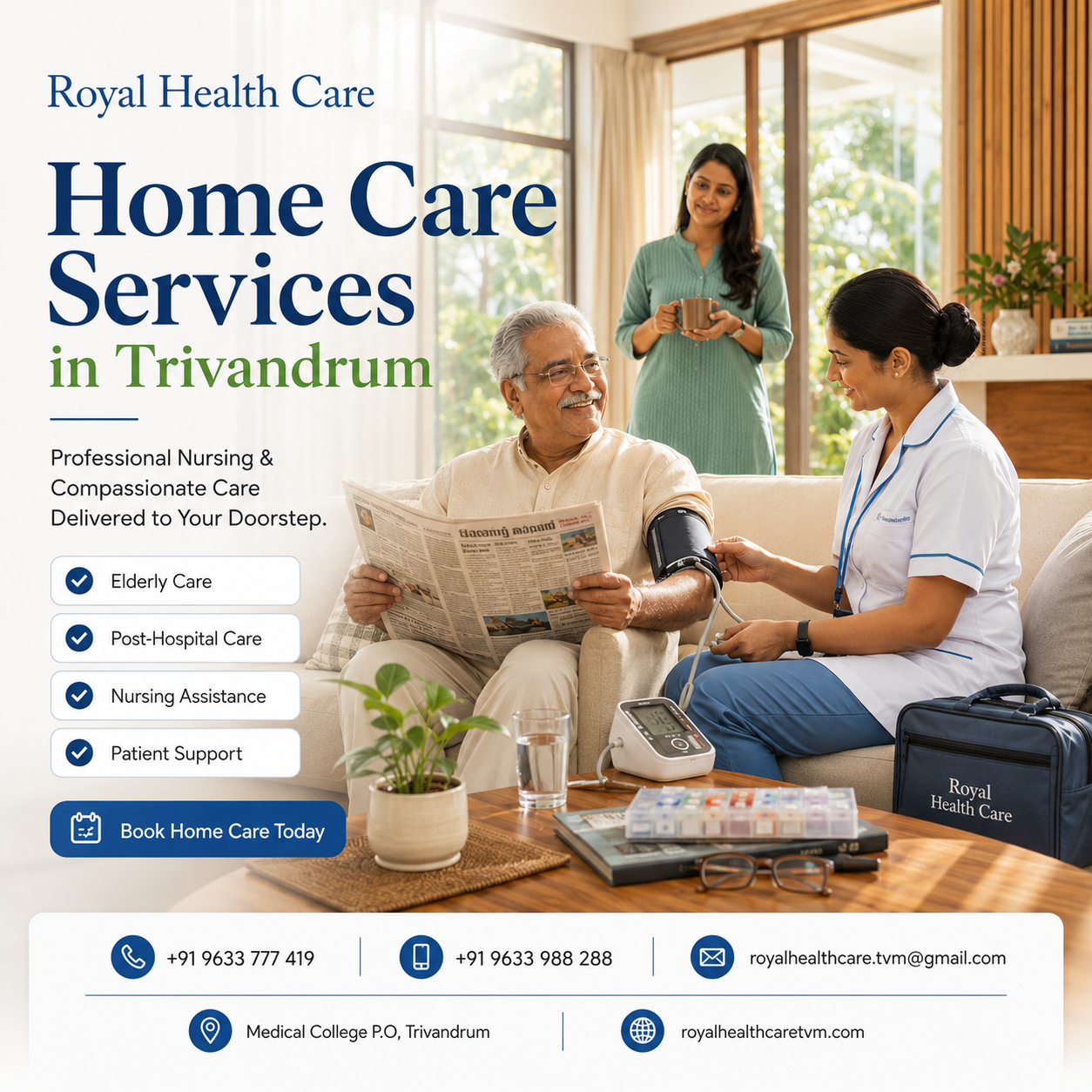 Best Home Care Services in Trivandrum | Royal Health Care