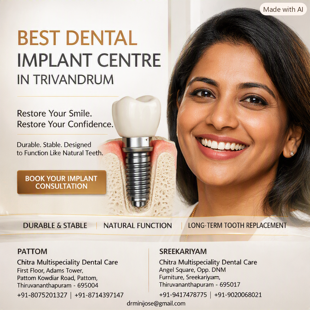 Best Dental Implant Centre in Trivandrum – Chitra Multispeciality Dental Care