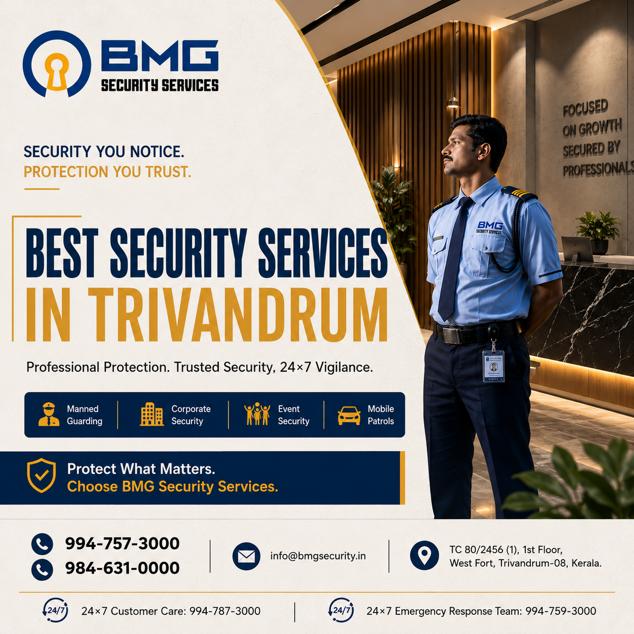 Best Security Services in Trivandrum – BMG Security Services