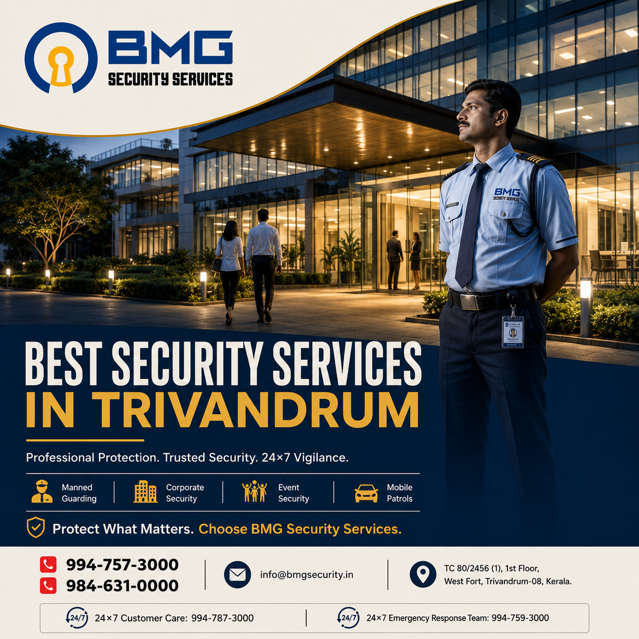 Best Security Services in Trivandrum – BMG Security Services