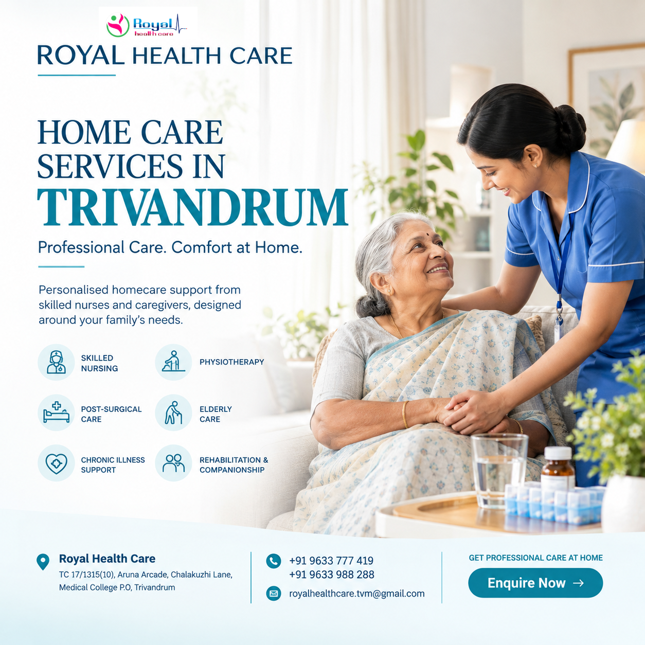 Professional Home Care Services in Trivandrum – Royal Health Care