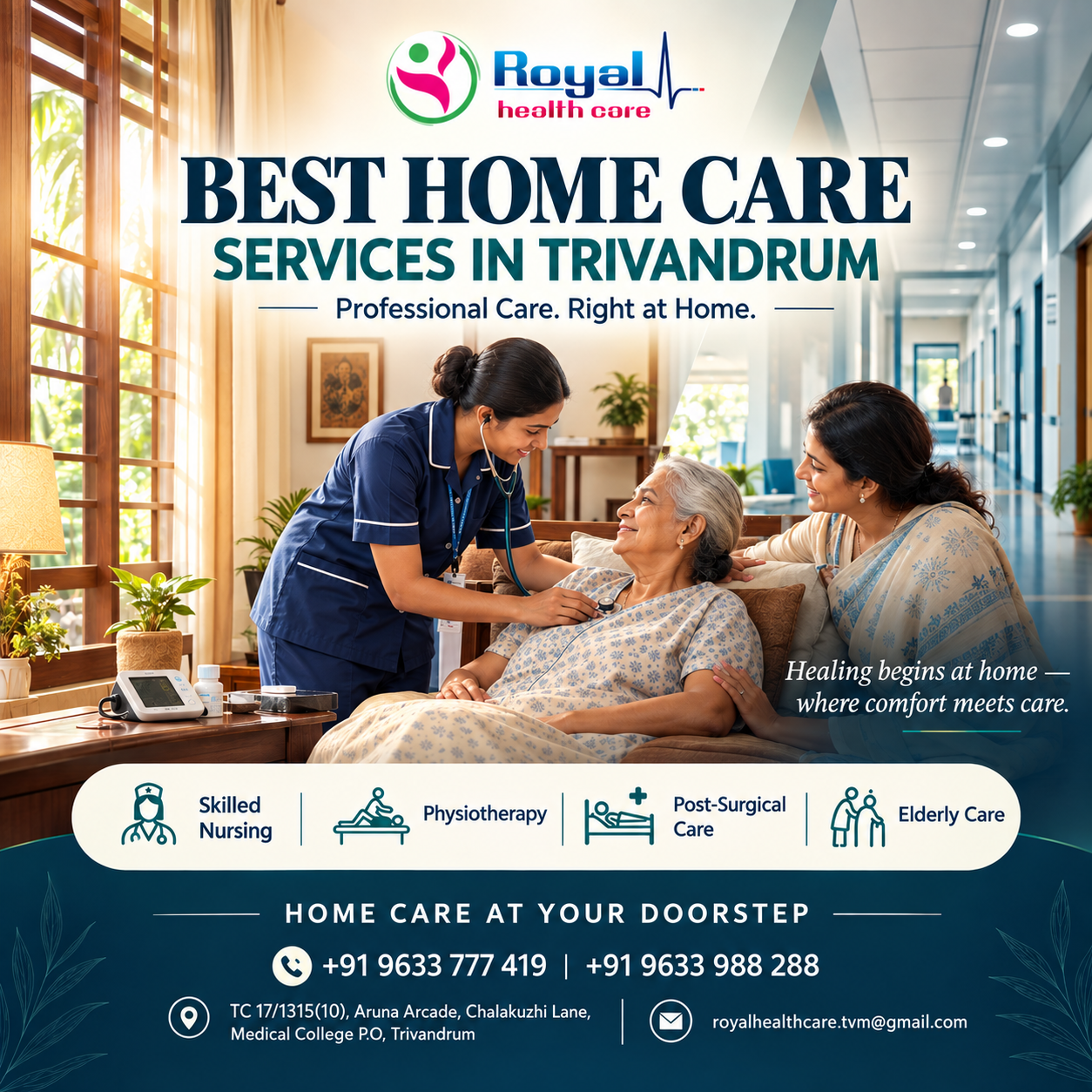 Best Home Care Services in Trivandrum – Royal Health Care